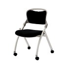 【当店人気商品】法人限定 2脚セットミーティングチェア 幅560 奥行530 高さ845mm ブラック ブルー グリーン オレンジ Vデザイン ミーティングチェ...