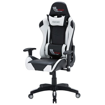 ゲーミングチェア 肘付 幅685 奥行600 高さ1235-1315(座面高さ480-560)mm ホワイト レッド 井上金庫 チェア パソコンチェア ゲーミングチェア 椅子 イス いす リクライニング IK-IRS-38