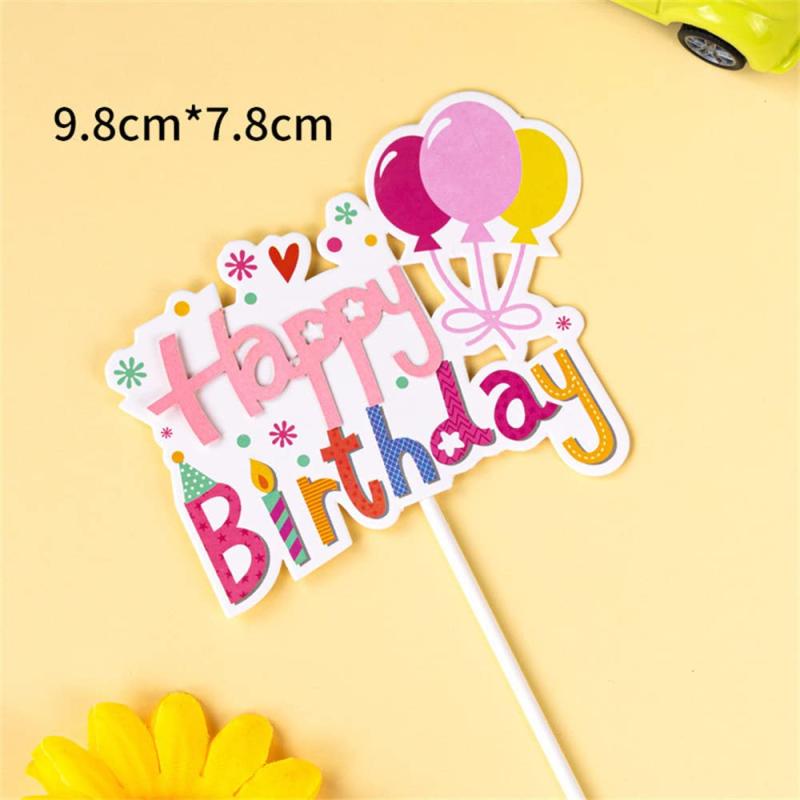 ケーキトッパー 誕生日 ケーキ飾り 10枚 ケーキピック ケーキデコレーション happy...