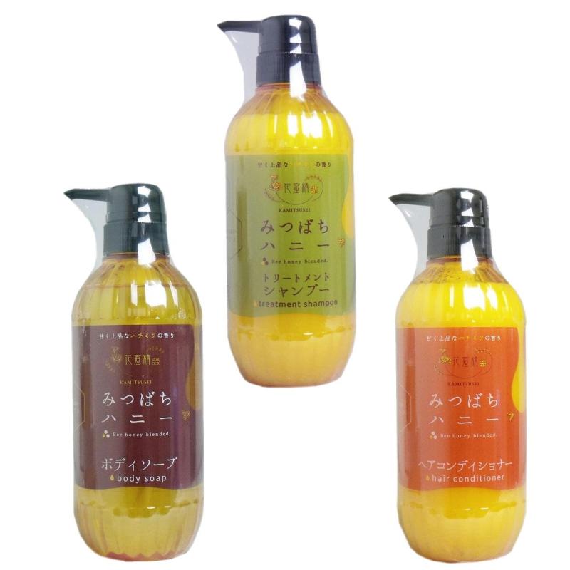Rakuten - フェニックス 花蜜精 みつばちハニー 3点セット シャンプー コンディショナー ボディソープ 500ml