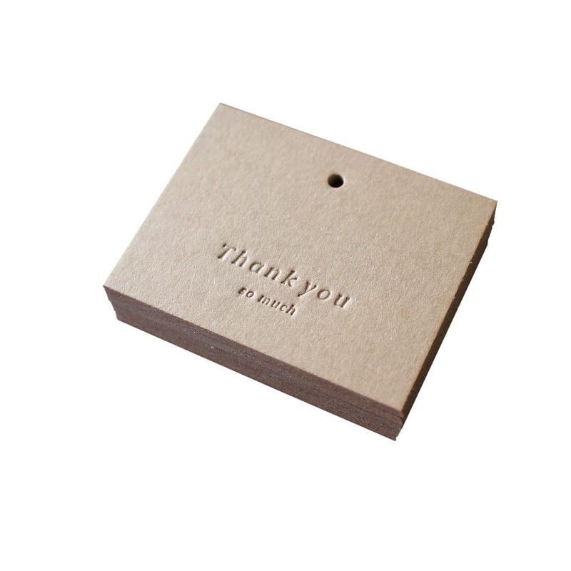 BAY LETTERPRE サンキュータグ 活版印刷 プチギフト クラフト 58×45mm