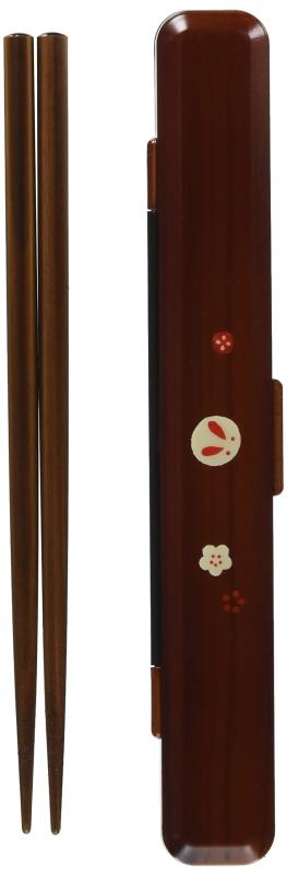 Rakuten - たつみや(Tatsumiya) ベーシックコレクション 18.0箸箱セット 木目ビー玉うさぎ サイズ：約W19 D2.7 H1.2 33066