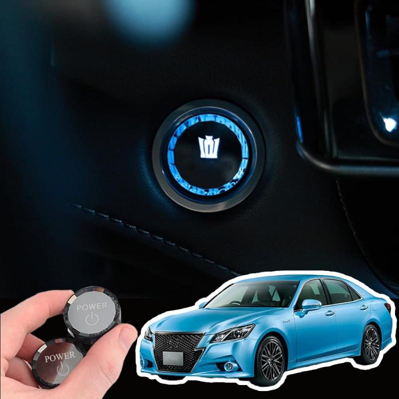Rakuten - 車 スタートボタンカバー カー用品 車内 アクセサリー エンジンスタートボタン 3D クリスタル パーツ内装 エンジンスタートボタンカバー カーアクセサリー 車内 スタートボタン