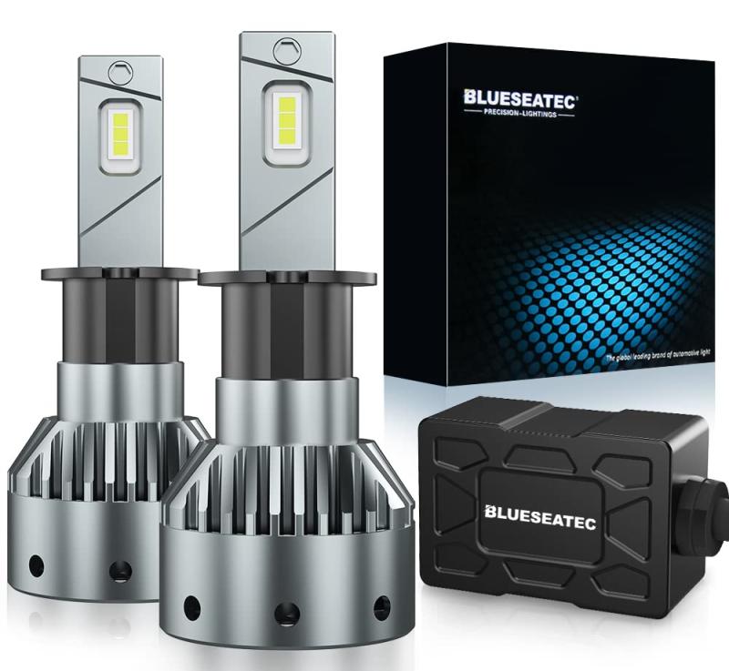 Ms PaletteのH1 LEDヘッドライト 爆光 20000LM 50W 超高輝度 正規日本製CSPチップ 車検対応 キャンセラー内蔵 12V/24v（ハイブリッド車・EV車対応) 定電流回路搭載 高速回転冷却ファン付き 静音 ラジオ｜アングル2