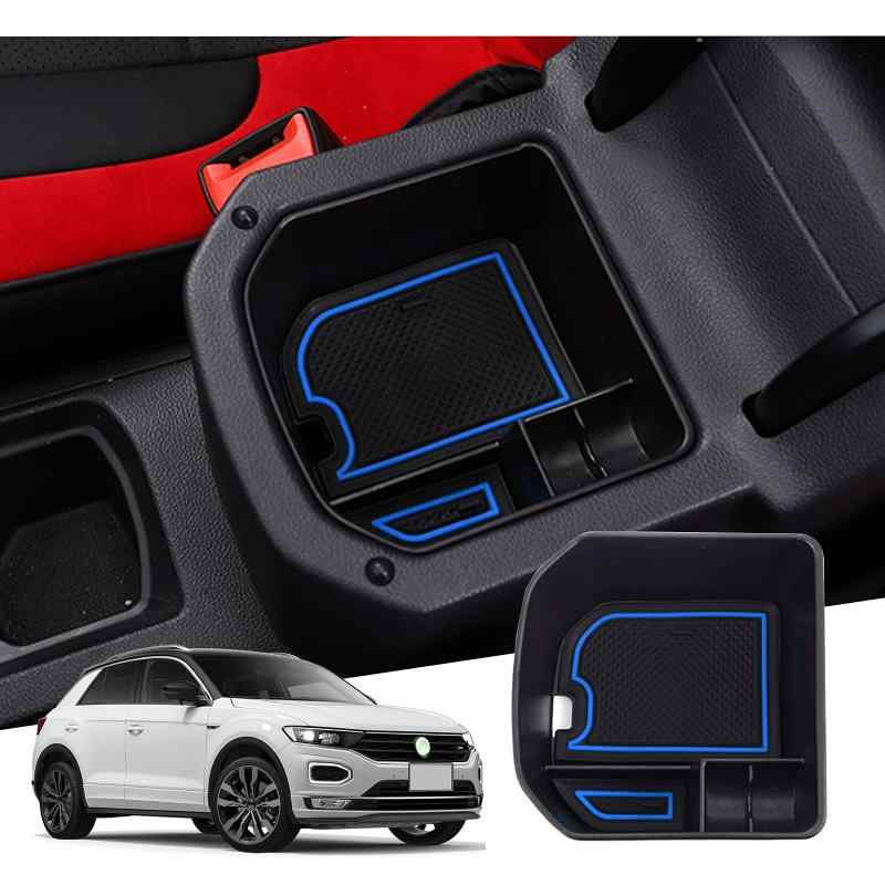 フォルクスワーゲン VW T-Roc ティーロック 2018+ 専用 車用収納ボックス 外付コンソールボックス 内装パーツ センターコンソールボックス アームレストボックス ドレスアップ ABS材質