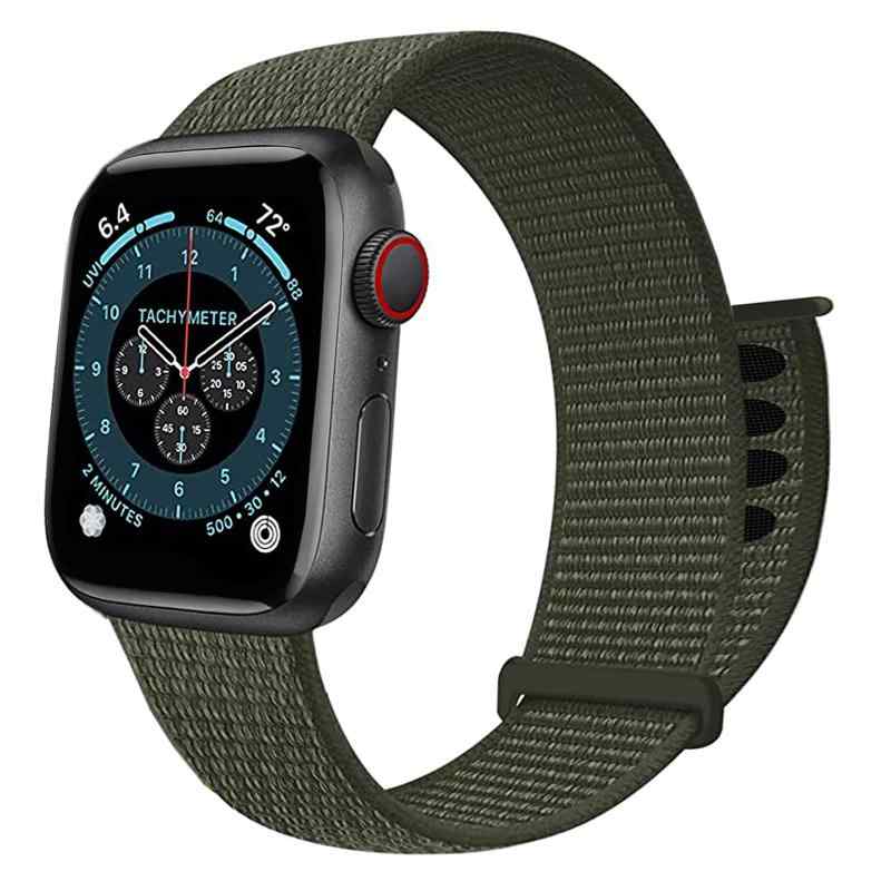 Ms Paletteのコンパチブル Apple Watch バンド 40mm 41mm 42mm 44mm 45mm 46mm 49mm 柔らかく快適で軽量で通気性の良いナイロンスポーツループベルトアップルウォッチシリーズ 11 10 9 8 7 6 5 4 SE Ultra｜アングル2