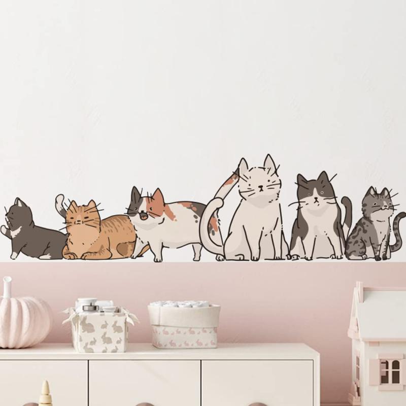 ウォールステッカー 猫 cat シルエット 剥がせる リビング DIY 玄関パッケージ仕様受け取った製品：22.5cmx71cmx1pcs。仕上がりサイズ：完成品のサイズはラストサイズの写真をご覧ください。お好みによって自由に組み合わせしてください。DIYの気分は楽しくお子供と一緒に飾ってみて、とても素敵です。手作りする楽しさを気軽に味わえるです。ウォールシールで壁の装飾ができ、家を大変身にしようほかのスタイリングは、上の「」のレッテルをクリックしてください。気に入る図案が見つかるように。使用簡単貼り剥がれやすい毒性もなく、子供にも安全です。取り外し可能な自己粘着PVC材料は、壁を傷つけず、環境にやさしく防水性もあります。壁に全然残されから、少しの貼り直しも問題なく、賃貸でもOK部屋のインテリアに合わせて、お好みに応じてパターンを切り、その位置と幅を調整できます。自分の想像力でご自由に使えます貼る場所店舗、リビング、寝室、書斎、玄関、キッチン、バスルーム、トイレ、子供部屋、幼稚園、保育園、階段、廊下、フォトブース、ドア、窓ガラスなどに、凹凸がなく平らな壁にご使用ください。高品質ウォールステッカーは高品質で無毒で環境に優しいPVC素材でできており、安全に使用で耐久性があり長持ちします、防水性があります、失敗をしてもやり直しができます、粘着性は使用回数が増えるにつれて低下します。