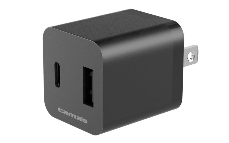多摩電子工業 PD対応 コンセントチャージャー 20W USB-C×1ポート USB-A×1ポート TAP137UCWモデル