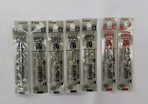 パイロット 油性ボールペン替芯 細字0.7mm 黒5本/赤2本 BRFS-10F-B/R 2色7本組みBRFS-10F　黒5本/赤2本　合計2色7本セット