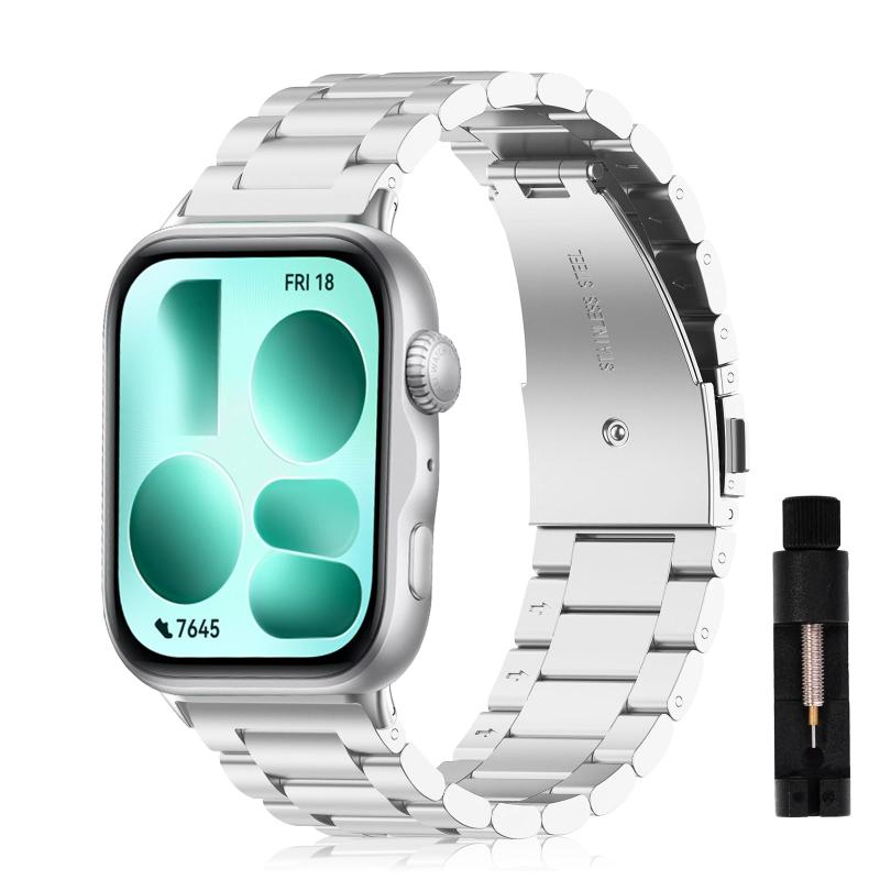 Rakuten - [] バンド Huawei Watch Fit 5 5Pro/4 4Pro/Fit 3 対応 交換ベルト 金属ベルト サイズ調整可能 男女兼用 ビジネス風 ステンレス おしゃれ 調整工具付き コンパチブル Huawei Watch Fit 5 5Pro/