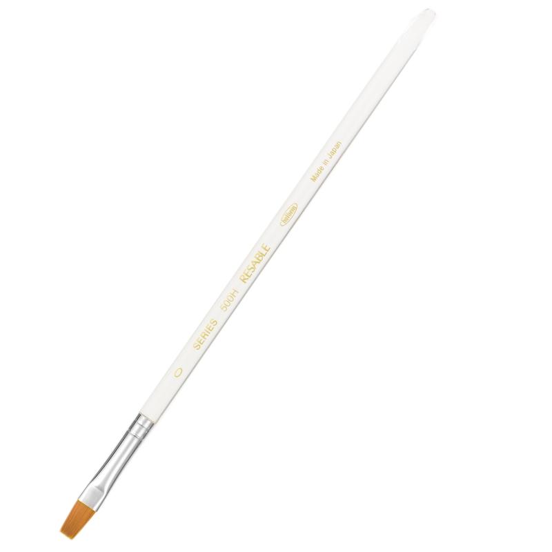 ホルベイン 水彩画筆 リセーブル 500H フラット 0号 203601穂先の形状 : フラット(平)毛の種類 : リセーブル毛号数 : No.0穂丈×巾 : 11.0×6.0mm