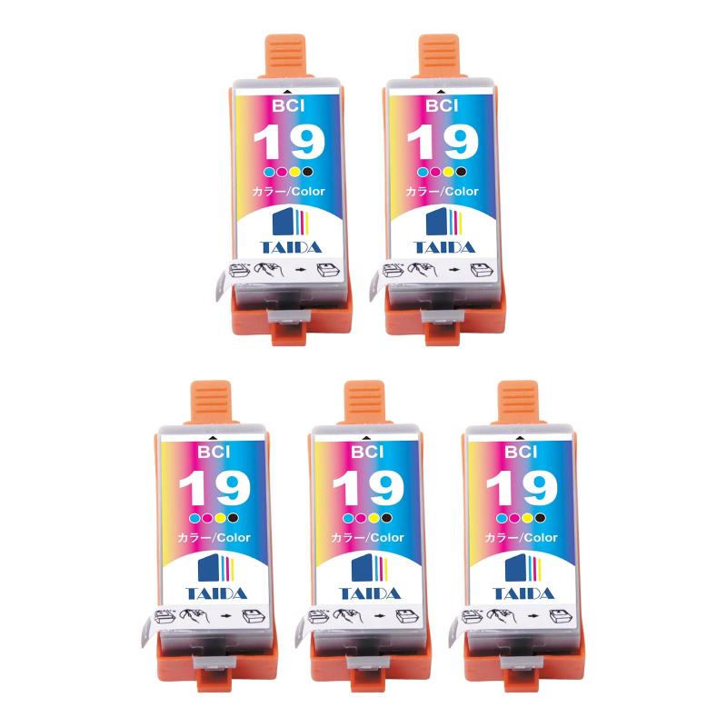 Rakuten - BCI-19CLR Canon 互換インクカートリッジ (5パック カラー) BCI-19 キャノン用 対応機種：TR153 PLXUS iP100 iP110 MINI260 MINI360