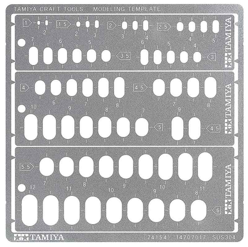 乐天商城 - タミヤ(TAMIYA) クラフトツールシリーズ No.154 モデリングテンプレート (長円 1-6mm) プラモデル用工具 74154