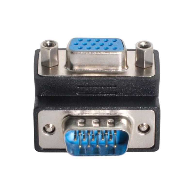 VGA SVGA オス-メス延長アダプター モニター&プロジェクター用 上向き90度下向き270度