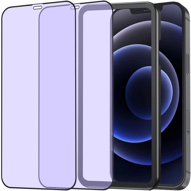 ブルーライトカット iPhone 12 / 12Pro 用 ガラスフィルム 全面保護 アイフォン 12 / 12Pro 用 液晶 保護フィルム ブルーライト 画面 保護ガラス ガイド枠付き 2枚セット 対応機種 iPhone 12 / iPhone 12 Pro 用 ガラスフィルム ブルーライトカット ( iPhone 12mini / iPhone 12Pro Maxは対応しておりません。購入前に、機種を確認していただきますようお願いいたします。 ) 機種確認方法「設定」「一般」「情報」の順に選択し、「ソフトウェアバージョン」の下をチェックしてください。 ブルーライトカット機能 ブルーライトカット反射技術によりブルーライトを大幅にカットでき、長時間携帯電話の画面を見つめて動画を見たり、ゲームをしたりする方には、目の疲労を緩和し、視力を保護することができます。（ご注意：ブルーライトカット加工で、角度及び背景色によって、色あいなど画像と若干の違いがある場合があります。例えば、横から見る際には無色透明で、白い背景には淡い黄色く見えます。では薄い紫色になります。予めご了承下さい。） 高品質日本製素材製 9H硬度を持つガラスにハードコーティングが施されることにより、外部からの衝撃をフィルムが吸収し、画面へのダメージを最低限まで抑えました。万が一の破損時も飛散防止加工によって破片はフィルムに張り付いた状態で破片がほとんど飛び散ら安全性の高いガラスになっています。 専用ガイド枠付き iPhone 12 / iPhone 12 Pro 専用のガイド枠が同梱されている。位置調整が不要、ズレることもなく、フィルムの自己吸着加工により、軽く置くだけで誰でも一発で気泡なく貼れます。 全面保護・ケースと干渉せず 全面保護は、スマホ前面の情報表示部分およびその周囲の一部を表すもので、前面全てを指すものでは。多くの顧客はカバーと併せて使う習慣があることを考慮に入れて、このガラスフィルムを開発した時、iphone本体の画面より1mmほど小さくになります。また、数多くのデザインのケースの装着実験して、99％以上のケースとの相性が良い。ケースのデザインには個体差もあるので、装着する瞬間フィルムの四角が少し浮いてる可能性がありますが、布を指に包んで軽く押し出したら浮きが消え、綺麗に貼れます。