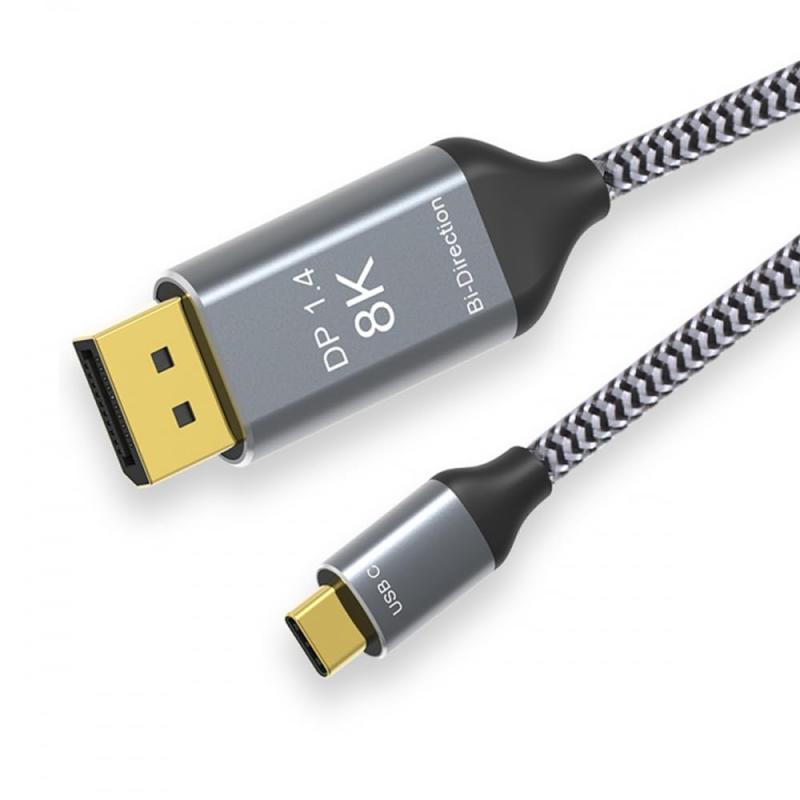 CY ケーブル リバーシブル DisplayPort DP ソースから USB 3.1 Type C USB-C ディスプレイ オス 8K HDTV ケーブル ラップ モニター用 1.8m