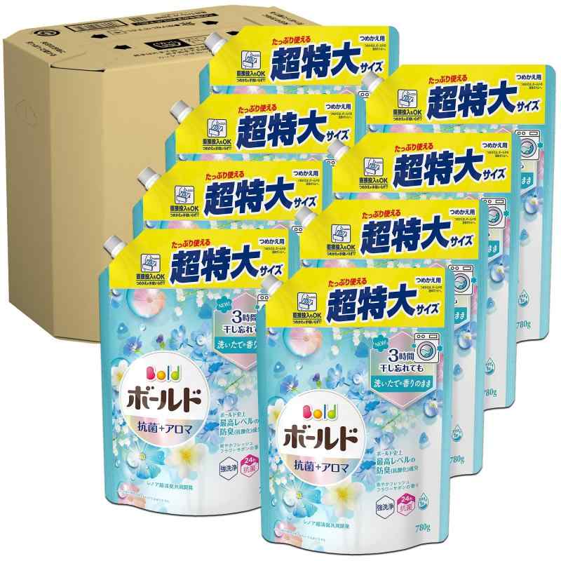 ボールド 洗濯洗剤 液体 フレッシュフラワーサボン 詰め替え 780g×8袋 [ケース販売](3)