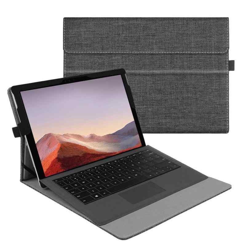 for Microsoft Sface Pro 7 / 6 / 5 2017 / 4 ケース タイプカバー マルチ視角 スタンド 軽量 薄型 ペンホルダー付き 合成皮革保護カバー