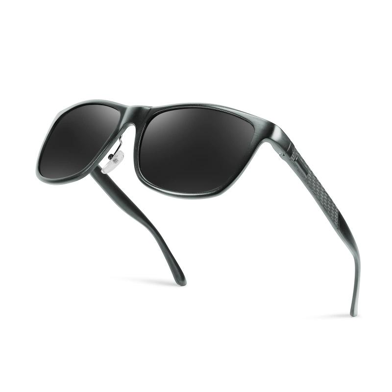 [] サングラス メンズ 偏光 ミラー軽量合金 フレーム UV400保護uvカット 大きいスポーツサングラス ウ..