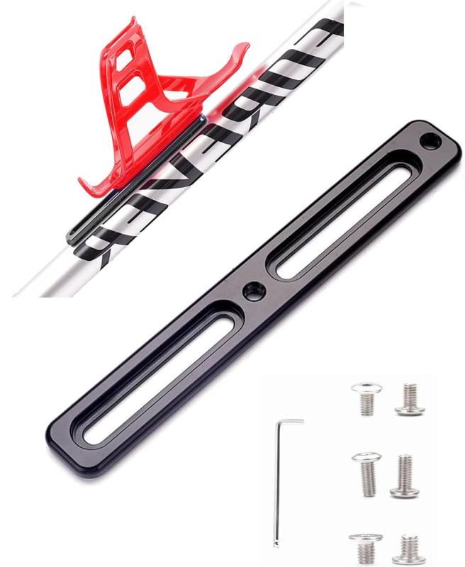 自転車ボトルホルダーアダプター アルミニウム合金製 調整可能な交互位置取り付けベース ウォーターボトルケージ取り付けブラケット ロードバイク、クロスバイク、マウンテンバイク用(4.0)