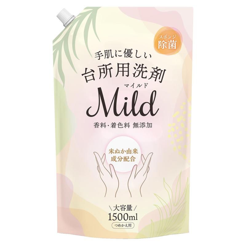 カネヨ石鹸大容量台所用洗剤マイルド 1500ml 香料・着色料無添加 米ぬか由来成分配合 スポンジ除菌 日..