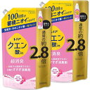 レノア クエン酸in 超消臭 すすぎ消臭剤 クリアフローラル 詰め替え 1080mL ×2個【まとめ買い】(3)
