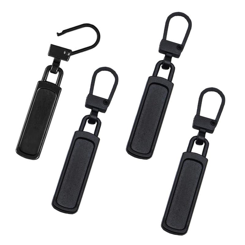 ファスナー 引き手 修理 交換用 ファスナー 修理キット ファスナー取っ手 4個セット 金属製 金具 財布 衣類 チャックカバン ブーツ 荷物 リュック DIY 裁縫 手作り 服装交換パーツ 工芸