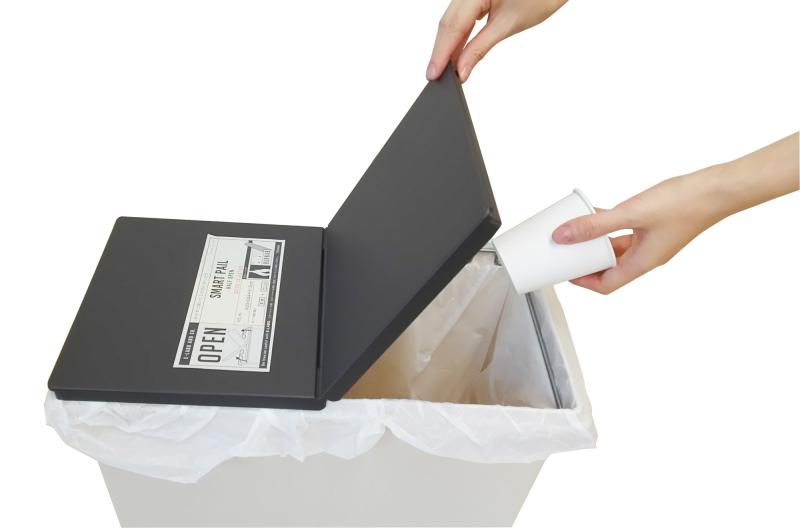 天馬 フタと本体を選べるゴミ箱 シンプルなデザインでお部屋にもなじむ ゴミ箱 おしゃれ ダストボックス イーラボホーム スマートペール ハーフオープンフタ ブラウン [2]