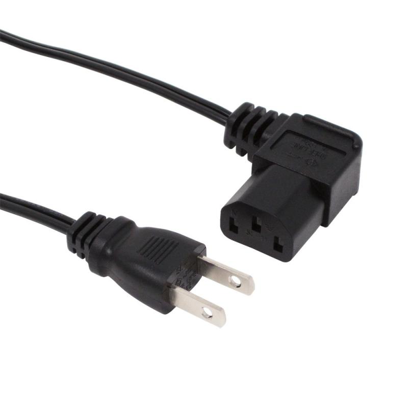 アイネックス(AINEX) AC電源ケーブル 極細L型タイプ 0.5m A-05L-BK