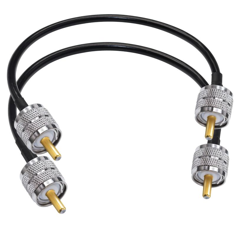 PL259 ケーブル RG58 CB無線 ケーブル PL259 ジャンパー SO239 UHFオス-オス 延長 ケーブル 低損失 RF黒同軸 ケーブル PL-259 双方向 無線無線 LAN デバイス用 同軸 ケーブル