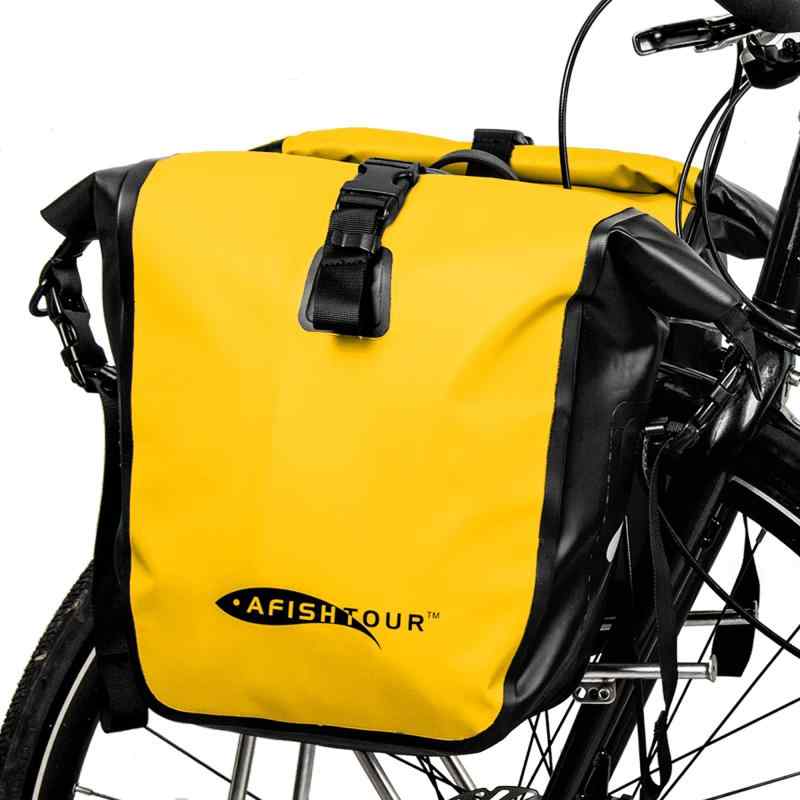 防水自転車パニアバッグ - 15L/25L/50L サドルバッグ 自転車リアラック用 - 食料品やノートパソコン用..
