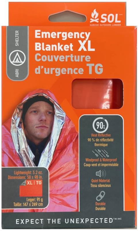 S.O.L. Svive Outdoors Longer SOL(ソル) アウトドア キャンプ 登山 サバイバル 防災 毛布 エマージェンシーブランケット XL 2人用 13796