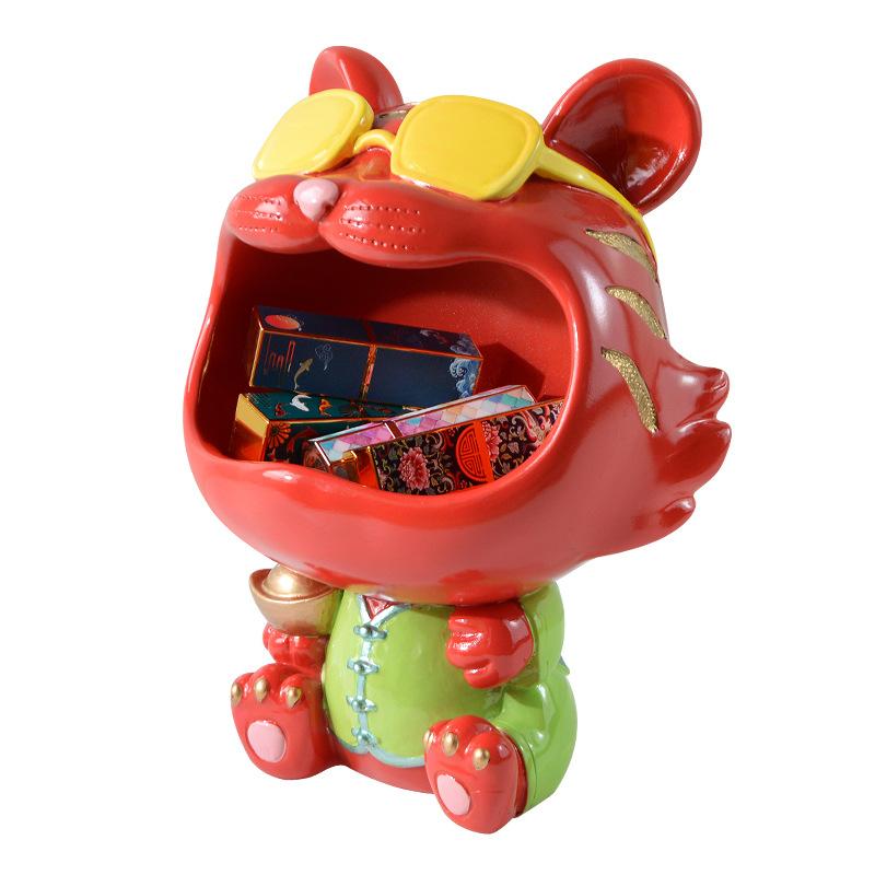 置物 まねき猫 縁起物 玄関 鍵置き 卓上 オブジェ インテリア 樹脂製 新築祝い 引越し祝い 開業祝い お祝い ギフト