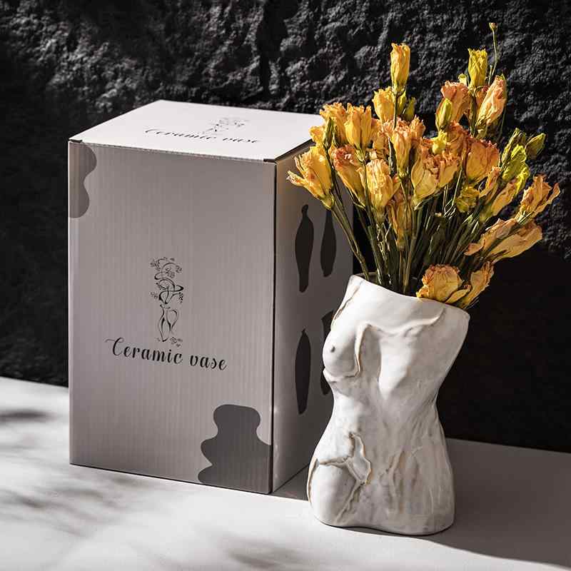 花瓶 北欧風 陶器 抽象 人物 インテリア 飾り物 オブジェ 卓上 置物 リビング 寝室 玄関 部屋 おしゃれ かわいい シンプル モダン ヨーロピアン