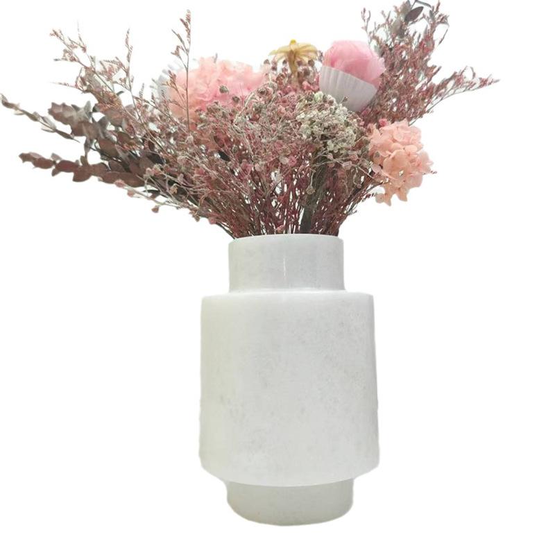 花瓶 大理石 花器 卓上 置き物 インテリア 雑貨 リビング ホテル ディスプレイ モダン シンプル