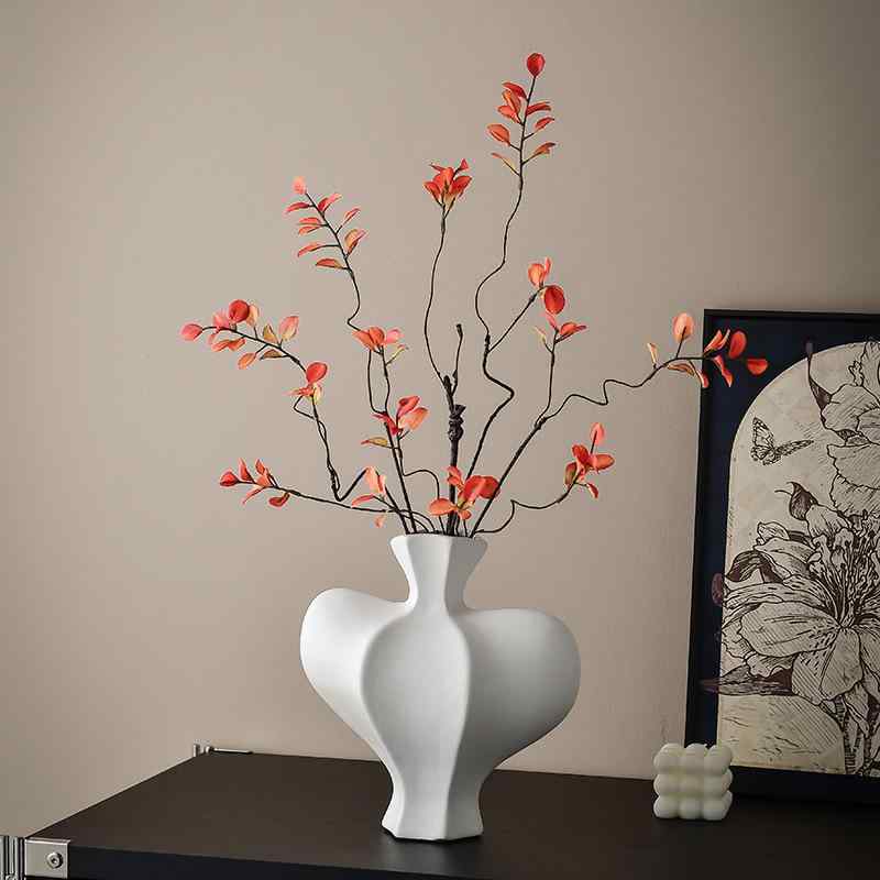 花瓶 インテリア レディース メンズ 陶器 大 モダン 侘寂風 リビング 玄関 寝室 卓上 飾り物 オブジェ プレゼント ギフト 白 黒 モカブラウン