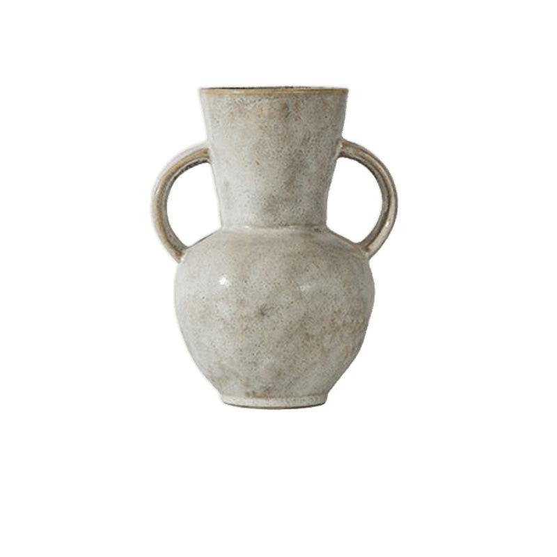 花瓶 レディース 水栽培 フラワーベース 粗陶 陶器 卓上 一輪挿し 侘寂風 レトロ アンティーク調 ホテル バー カウンター 美式 インテリア 扁平