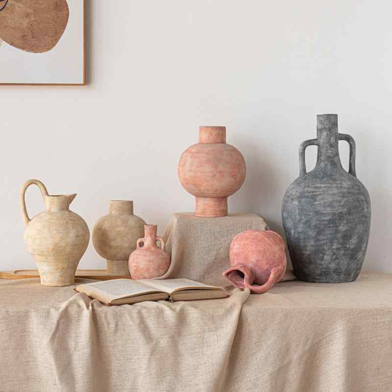 花瓶 陶器 室内 陶芸 ヨーロッパ式 リビング デスク 飾り物 花器 美人肩 天鵝頸 復古