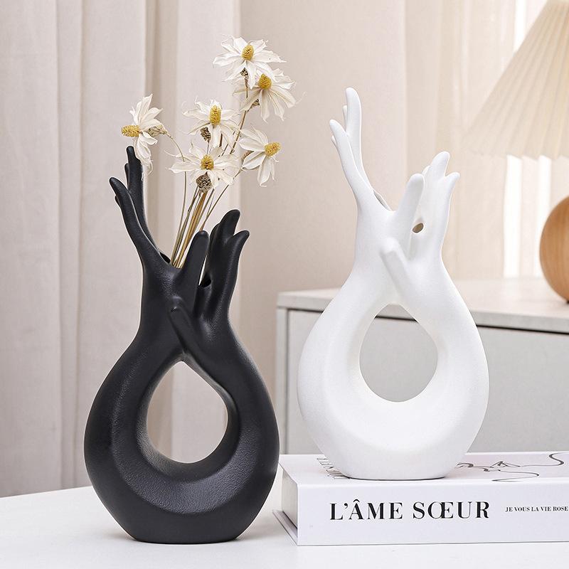 花瓶 北欧風 陶器 セラミック フラワーベース 花器 インテリア雑貨 リビング オフィス 玄関 卓上 飾り物 置物