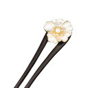 ヘアアクセサリー レディース 黒檀木 U字かんざし 和風 牡丹モチーフ 高級感 ダブル簪 チャイナドレス 髪飾り