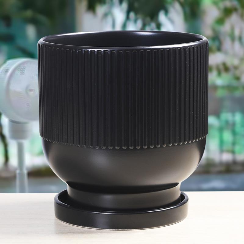 植木鉢 北欧風 陶器 家庭園芸 観葉植物 鉢植え 虎皮蘭 ゴムの木 盆栽 特大サイズ 卓上 リビング ベランダ