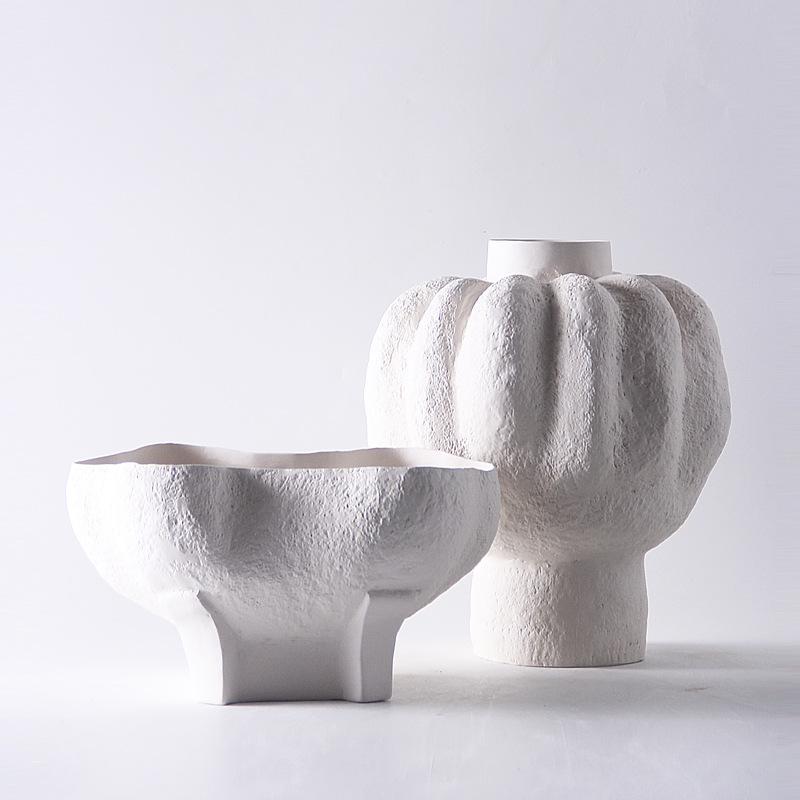 花瓶 中古 侘寂 砂岩 陶器 フラワーベース オブジェ リビング デスク 玄関 寝室 ディスプレイ インテリア レトロ アンティーク