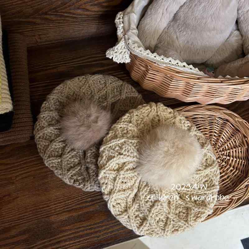 ニット帽 キッズ 女の子 防寒 暖かい ウサギ 毛糸 ベレー帽 かわいい ベージュ 4歳 5歳 6歳 8歳 9歳 10..