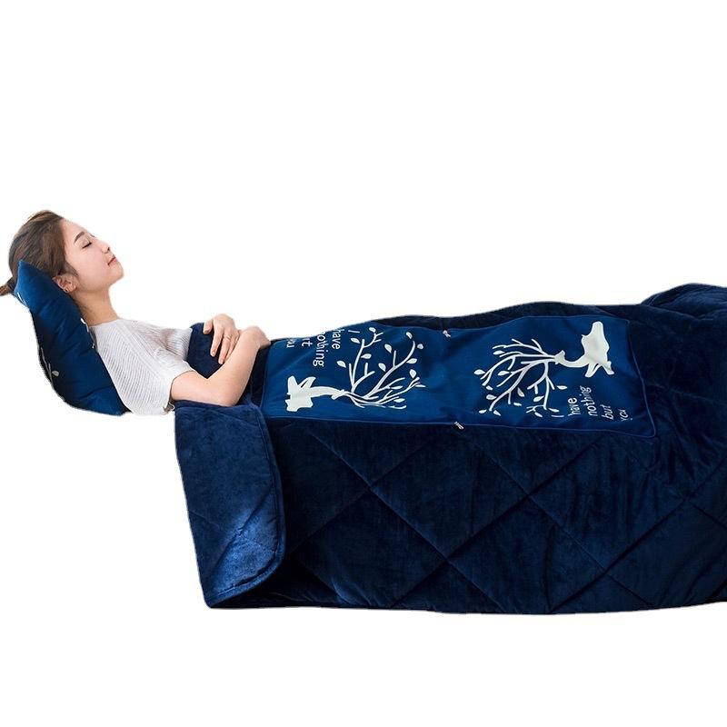 クッション ブランケット 2WAY 毛布 ぬいぐるみ ハスキー 猫 アヒル 柴犬 クッションカバー付き 折りた..