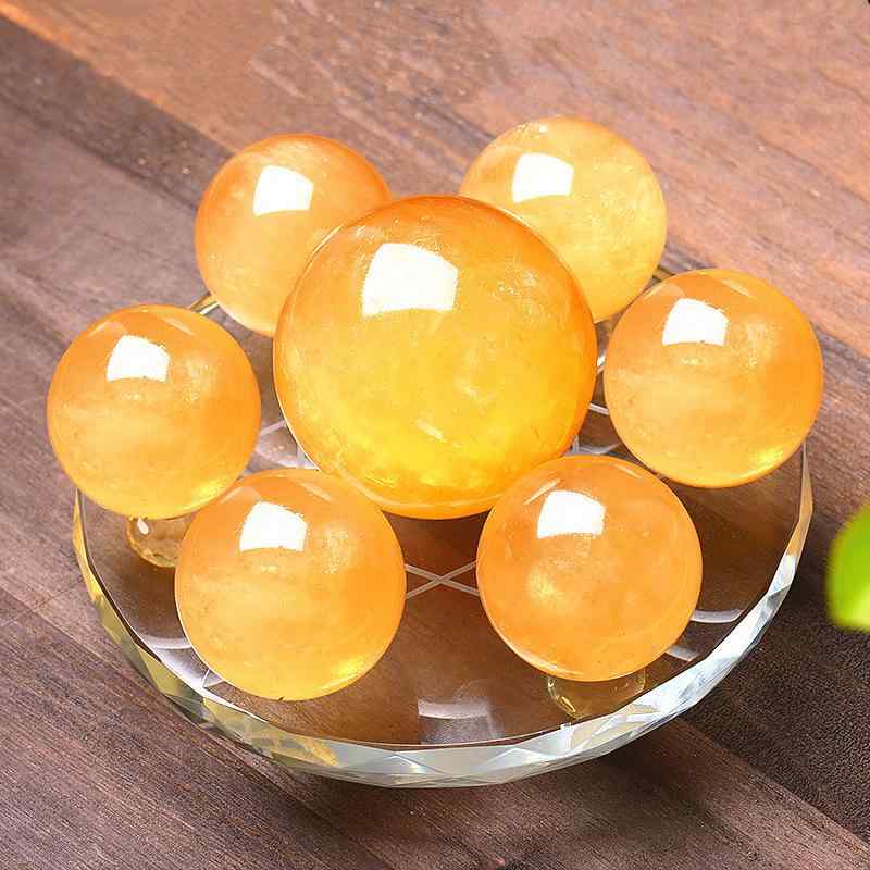 置物 天然 シトリン 黄水晶 ボール スフィア 七星陣 開運 幸運 金運アップ 商売繁盛 開店祝い リビング オフィス 室内装飾 オブジェ 飾り