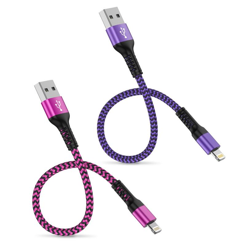 iPhone充電ケーブル 0.3M 短い ライトニングケーブル 2本セット MFI認証 ning コー...