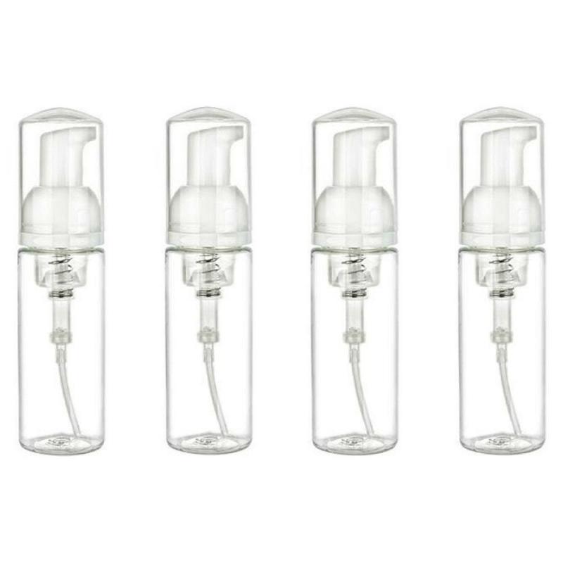 4個セット 透明 泡ポンプボトル 泡 ソープ ポンプ ディスペンサー ボトル 50ml 詰め替え容器