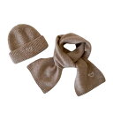 帽子 キッズ 子供用 ニット帽 & 襟巻き 2点セット 秋冬 防寒 暖かい ニット キャップ 女の子 男の子 幼児 かわいい 文芸 レトロ