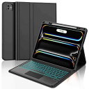 タッチパッド付き iPad pro 13インチ キーボード ipad pro 13インチ キーボード付きケース 2024 (M4)専用 軽量 薄型 バックライト付き 着脱式 ワイヤレス Bluetooth キーボード ケース 多角度調整