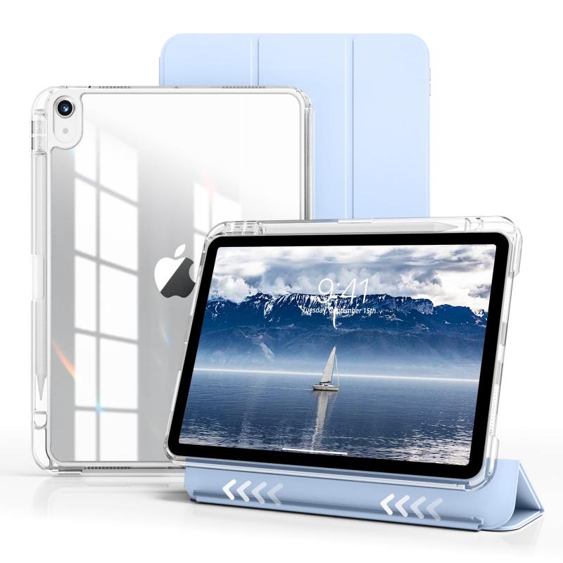KenKe iPad (A16) 11世代 ケース (11インチ、2025モデル) iPad 第10世代 10.9インチ 2022 分離式 ケース 透明バック着脱式カバー 三つ折スタンド スリープ機能 軽量 薄型 傷つけ防止 PU合成レザー Apple
